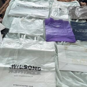 9 Assorted Empty Plastic Gift Bags